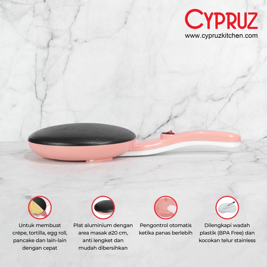 Cypruz AK-0229 Electric Crepe Maker Wajan Pancake Elektrik AK0229