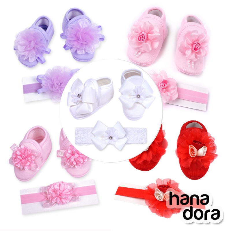 Sassy Daisy Set Sepatu Headband - Sepatu Bando Bayi