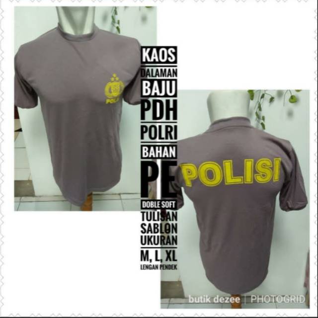 Kaos dalaman baju pdh polri