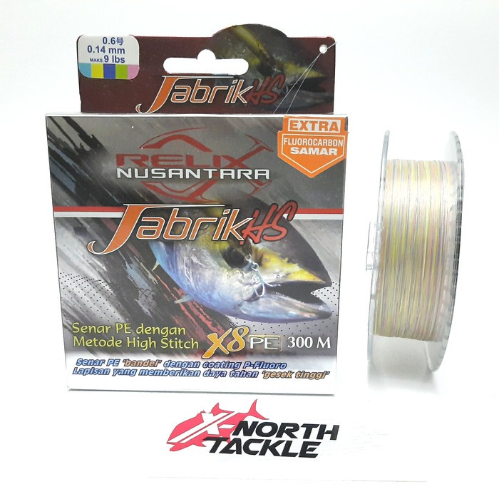 SENAR PE RELIX NUSANTARA JABRIK HS X8 300M PE 0.6 - 0.14MM - 9LBS