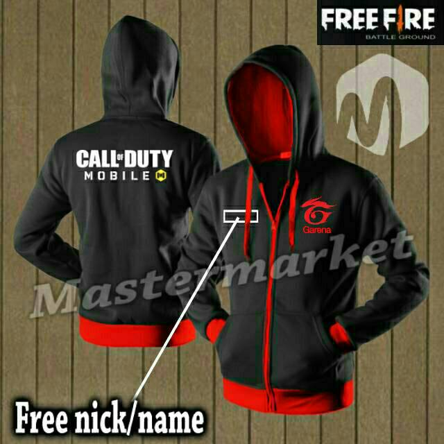 Jaket Gaming Call Of Duty Mobile Free Nickname. Jaket populer hoodie zipper promo