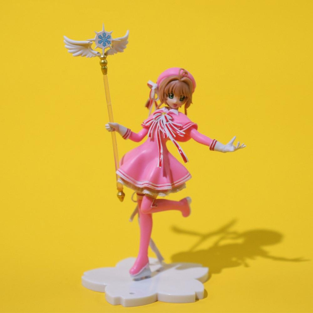 Needway  Captor Sakura Figure Mainan Model Figure Anime PVC Tongkat Ajaib Anak Perempuan