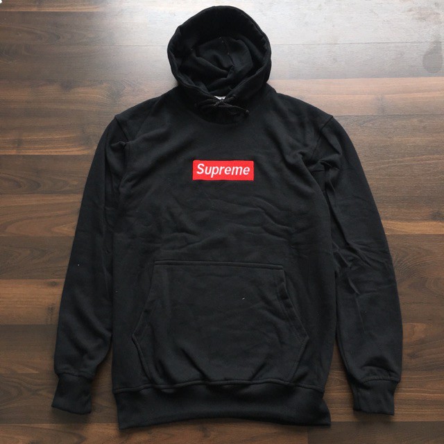 HOODIE SUPREME LOGO BOX RED MERAH PREMIUM SAML HOODIE IMPORT KOREA UBA