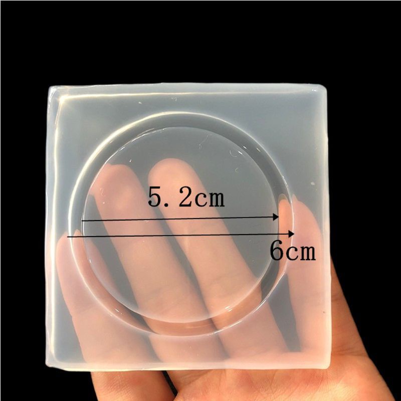 SIY  5cm/2&quot; Round Circles Pendant Bracelet Silicone Resin Mold Jewelry Making Tools