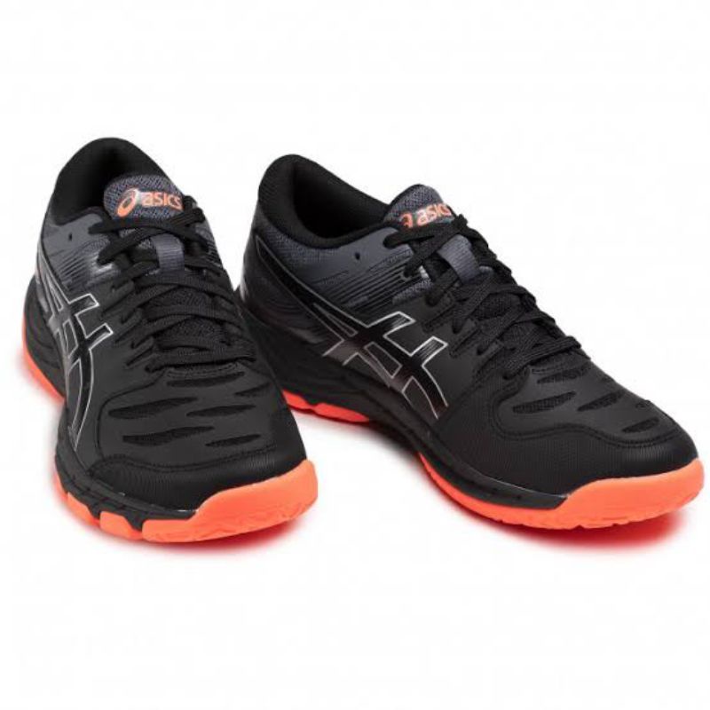 Sepatu Man Gel Beyond mid black orange Original Made in Vietnam / Sepatu volly original import Vietnam / sepatu pria / sepatu olahraga / sepatu badminton / sepatu mid beyond black