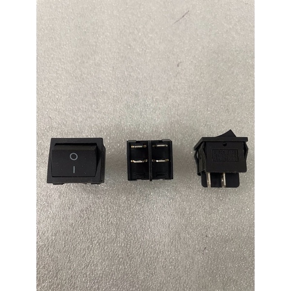 Saklar Rocker switch Tanggung HITAM TEBAL 4 pin / 4 kaki ON OFF ROCKER SWITCH