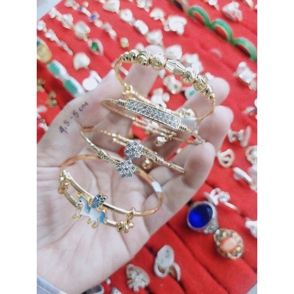 Gelang Anak SD-Remaja 4cm-4,5cm Osrot Lapis Emas 18karat SEPUH KUAT