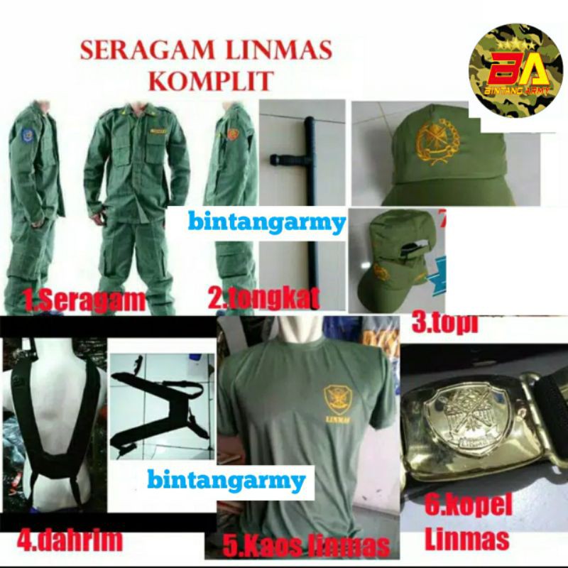 READY SERAGAM LINMAS SETELAN HANSIP KOMPLIT