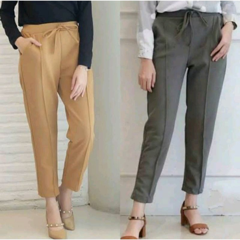 CELANA PEREMPUAN POLOS TERKINI MURAH MERIAH BAGGY PANTS