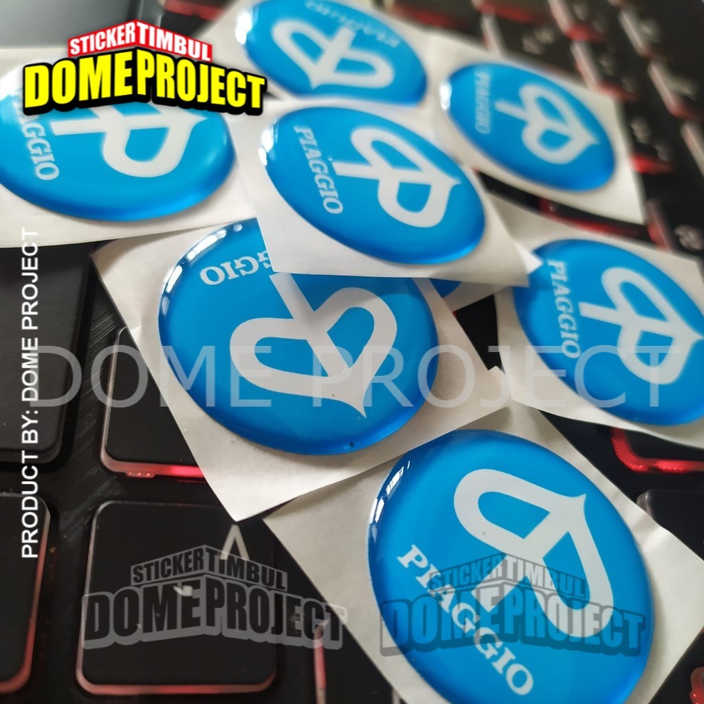 STIKER MOTOR EMBLEM 3D LOGO PIAGGIO KALIPER REM AKSESORIS YAMAHA HONDA SUZUZI KAWASAKI AESTHETIC KEREN