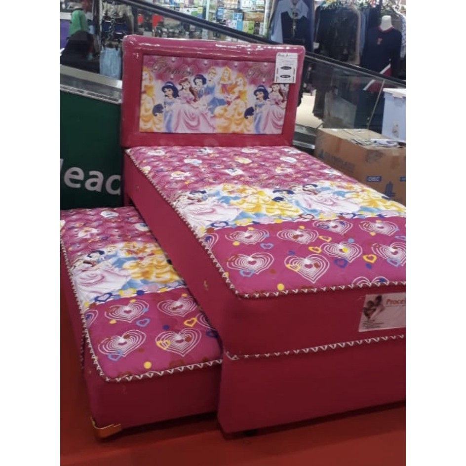 2 in 1 kasur susun dorong springbed procella princess disney pink AnAk