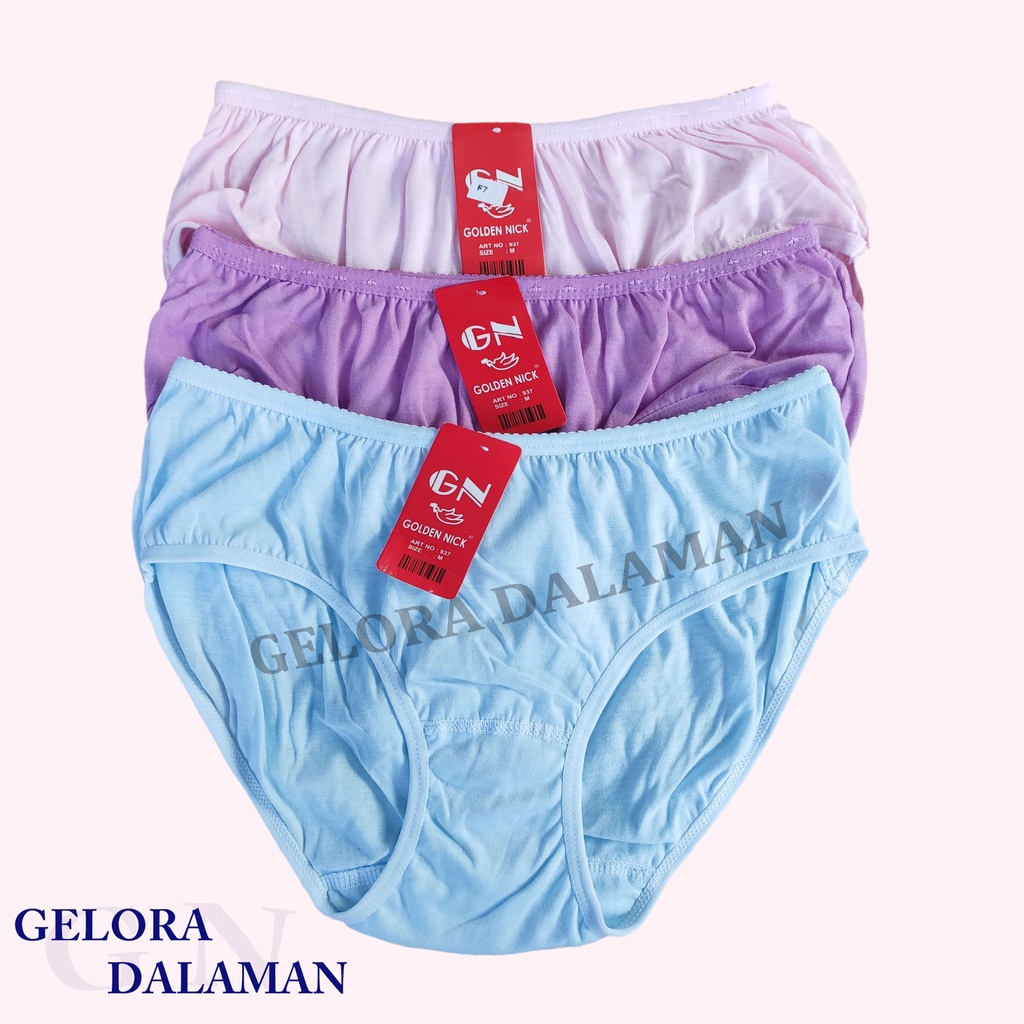 6Pcs Celana Dalam Wanita Warna Cerah