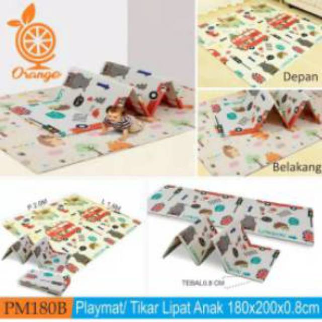 180x200 Playmat Matras Alas Lantai Evamatic Tebal BARU- KARPET LIPAT - KASUR LANTAI