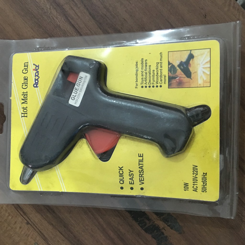 Hot Melt Glue Gun ALAT TEMBAK LEM BAKAR merk Rapid 10W 10Watt