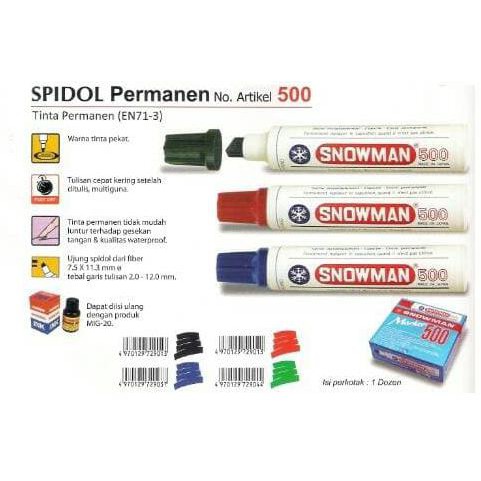 

SPIDOL PERMANENT SNOWMAN 500 BIG JUMBO EXCLUSIVE