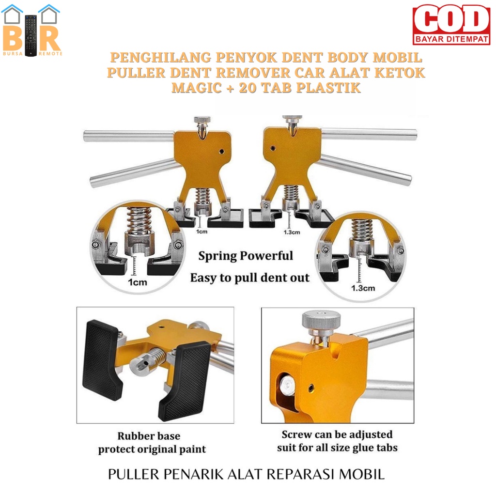 Penghilang Penyok DENT BODY MOBIL Puller Dent REMOVER CAR Alat Ketok MAGIC + 20 TAB PLASTIK