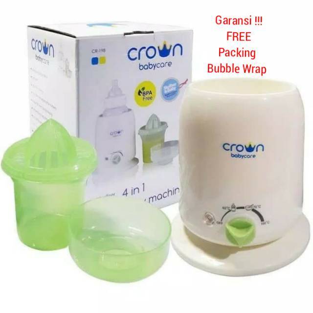 Penghangat Susu Bayi  Crown Bottle WARMER Sterilizer 4 in 1 BABY MACHINE CR198 / CR698 Steril + Penghangat Botol ASI / Food Bayi + Juicer - Multifungsi