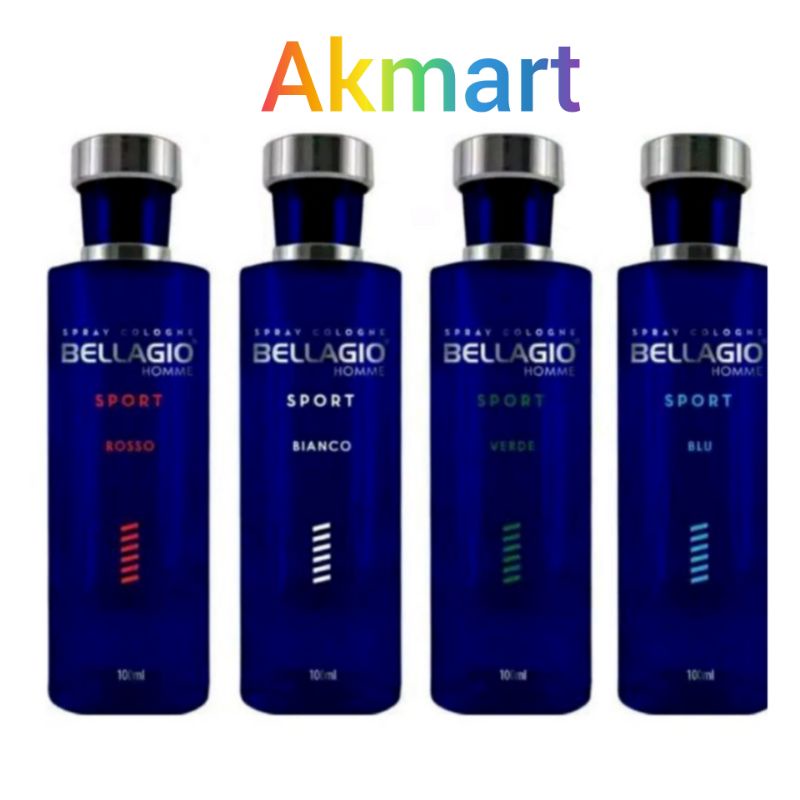 Parfum Bellagio Sport Cologne Green - Verde 100ml belagio (Termurah) Original 100% red - rosso - blu
