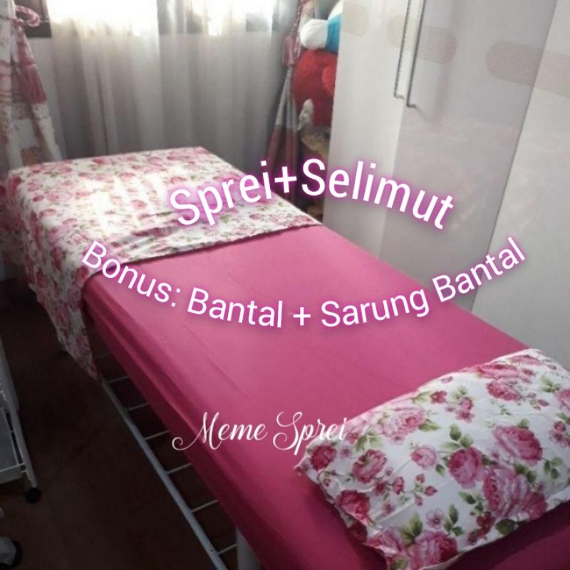 Sprei Salon&amp;Selimut 2sisi Bonus Bantal | Sprei Klinik Kecantikan