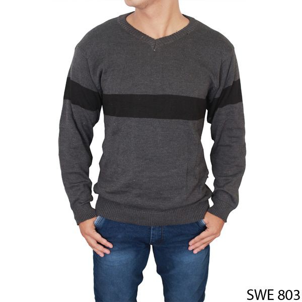 Sweater Pria Motif V-Neck Kombinasi / Premium Quality - Bahan Rajut (COMB)