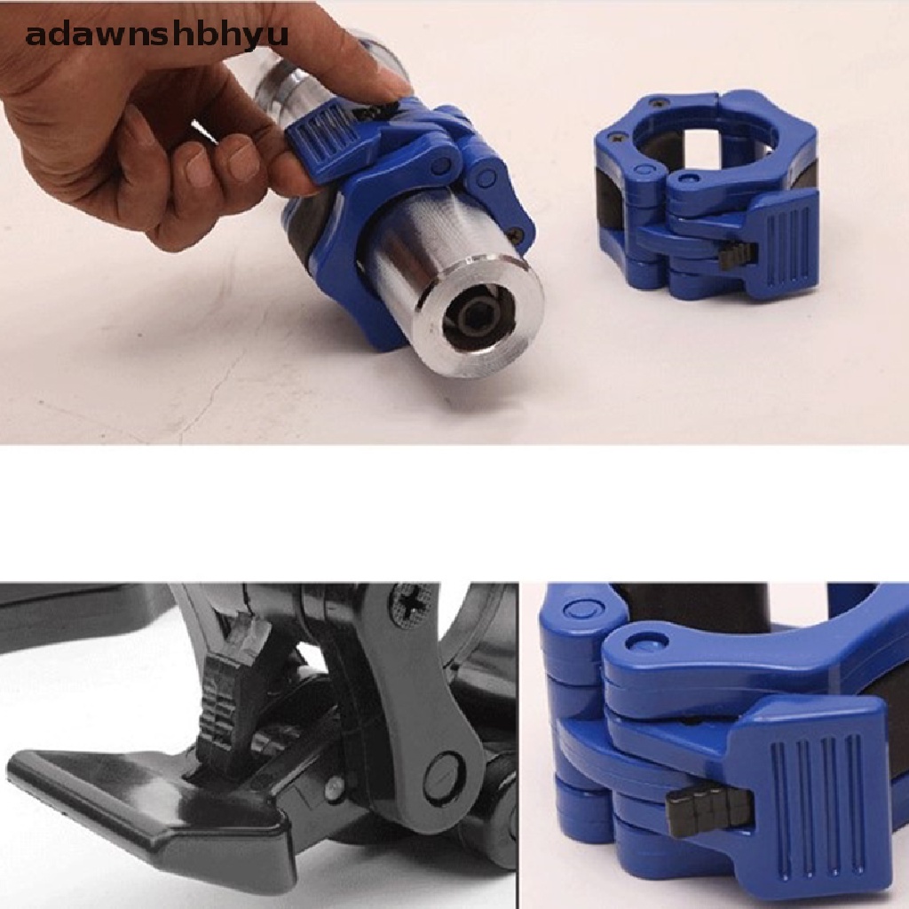 Adawnshbhyu 1pasang 2 &quot;Spinlock Collars Barbel Collar Lock Dumbell Clips Clamp Angkat Berat