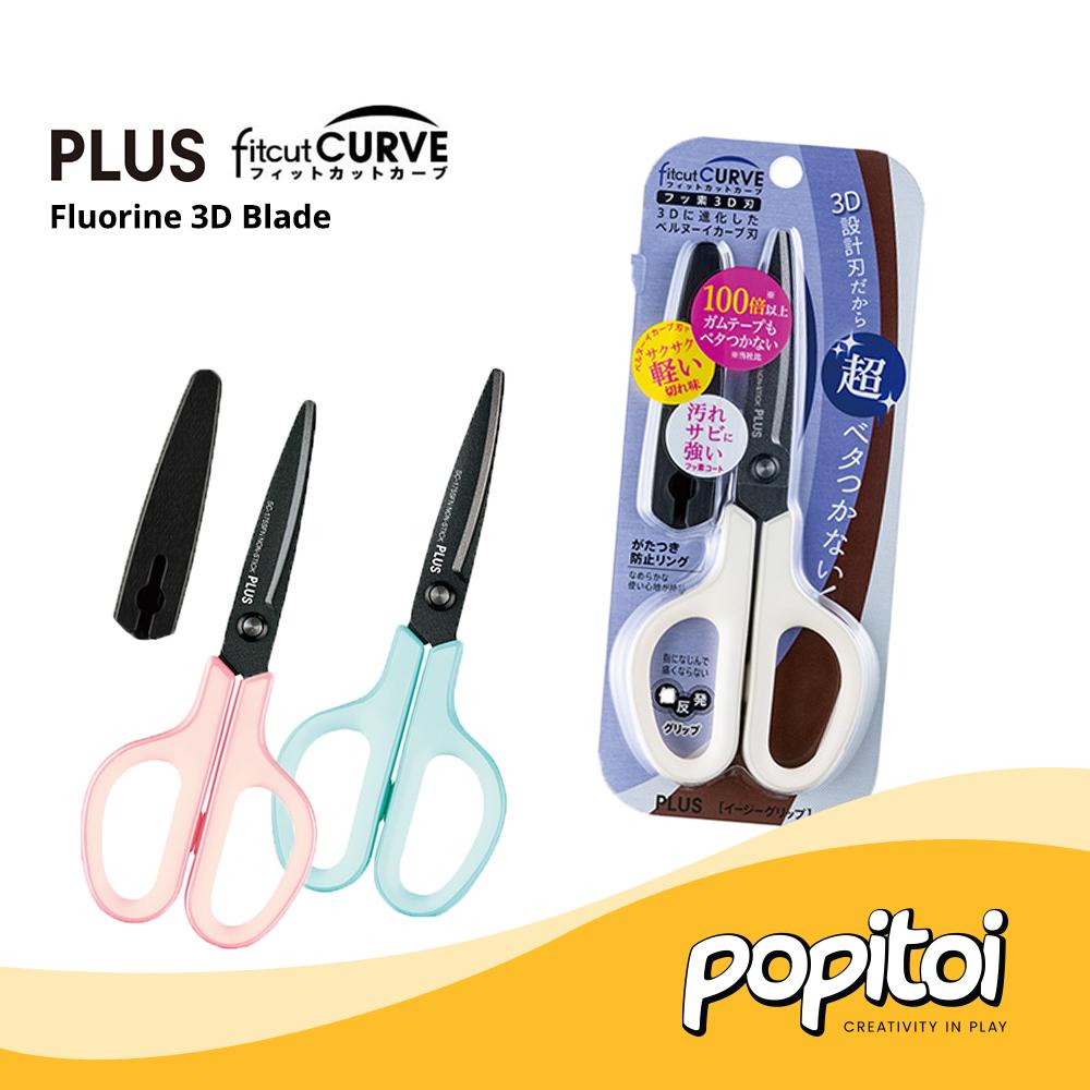 

PLUS Fit Cut Curve Fluorine 3D Blade Scissors Gunting Anti Lengket Fitcut