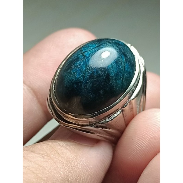 Cincin batu akik badar besi asli dim kantoran