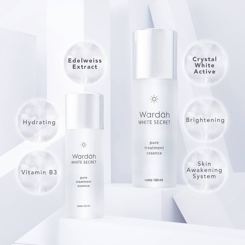 (READY &amp; ORI!) Wardah White Secret Facial Wash Cleanser Sleeping Mask Day Night Cream Essence Serum