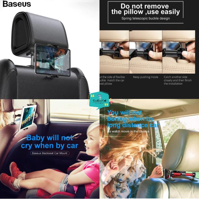 BASEUS Backseat Car Phone Holder Mount Dudukan HP IPAD Tablet Mobil