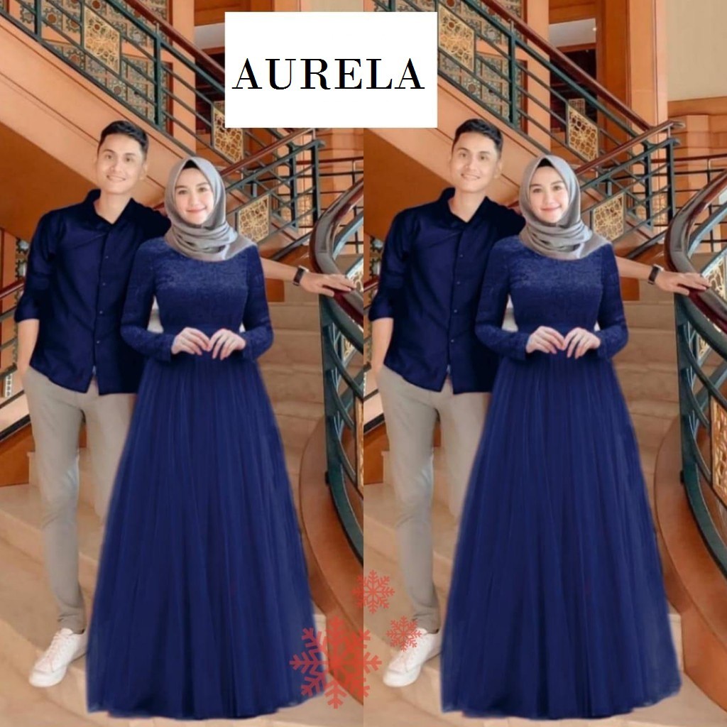 COUPLE AURELA / COUPLE BEST SELLER / COUPLE PESTA / KEMEJA BALOTELI DAN GAMIS BRUKAT