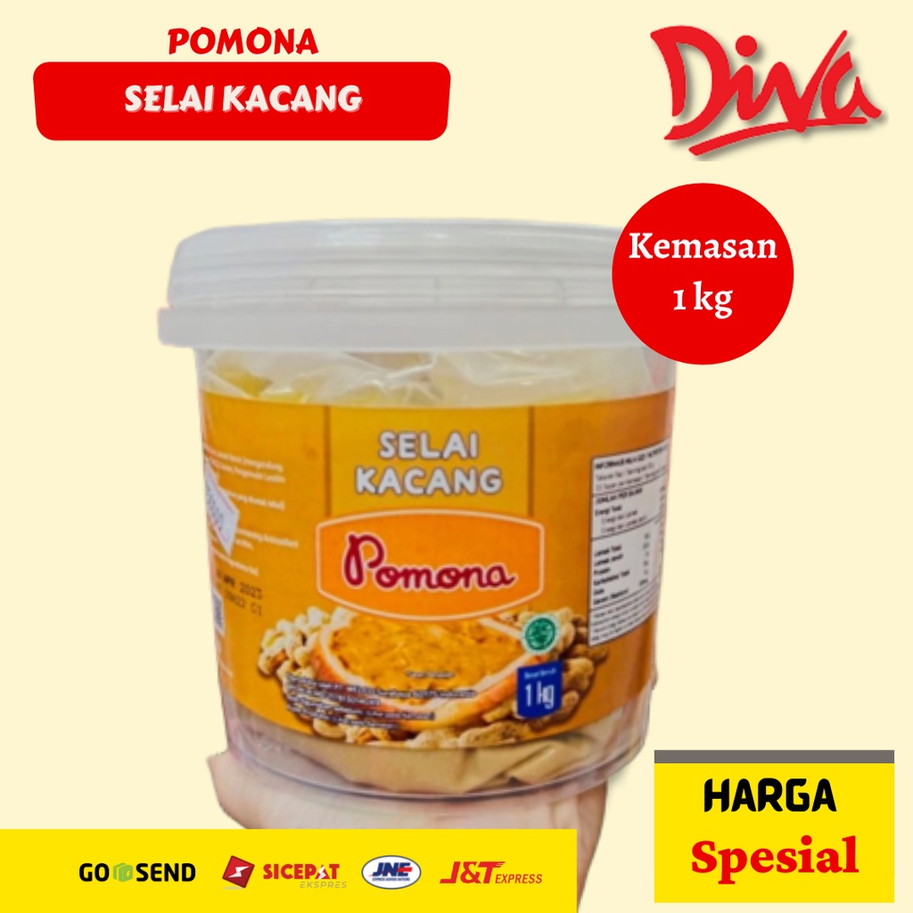 

[1kg] Pomona Selai Kacang | 1 Pail | Peanut Jam