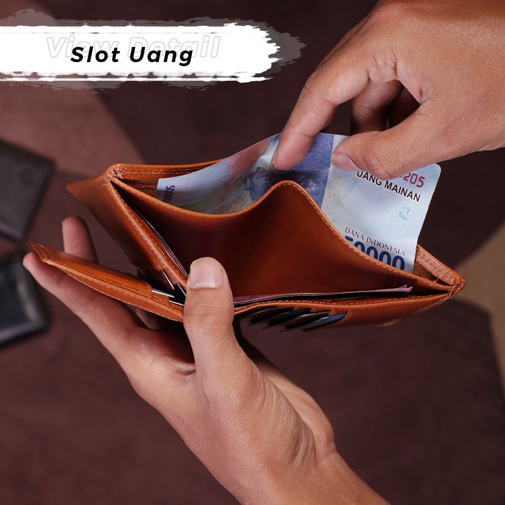 Dompet Kulit Pria Dompet Kartu Pria Lipat Kulit Sapi Asli Original D007 Dompet SLIM Pria Kulit Sapi Asli 2 Lipat 12 Slot Kartu KUALITAS TERJAMIN MEMUASKAN