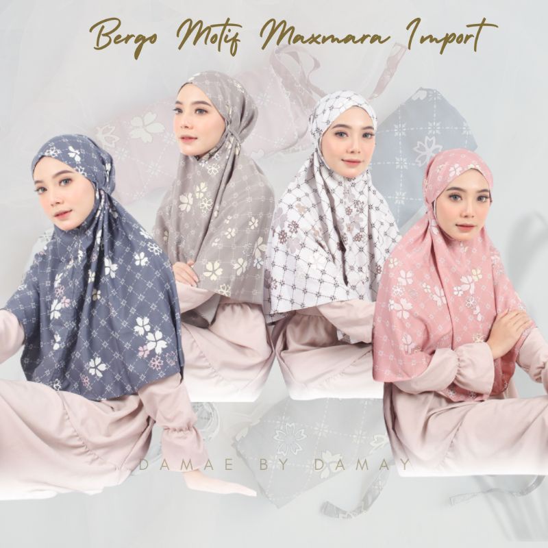 kerudung bergo/hijab instan/kerudung geblus/hijab ppkm/hijab instan motif/bergo motif/bergo pink