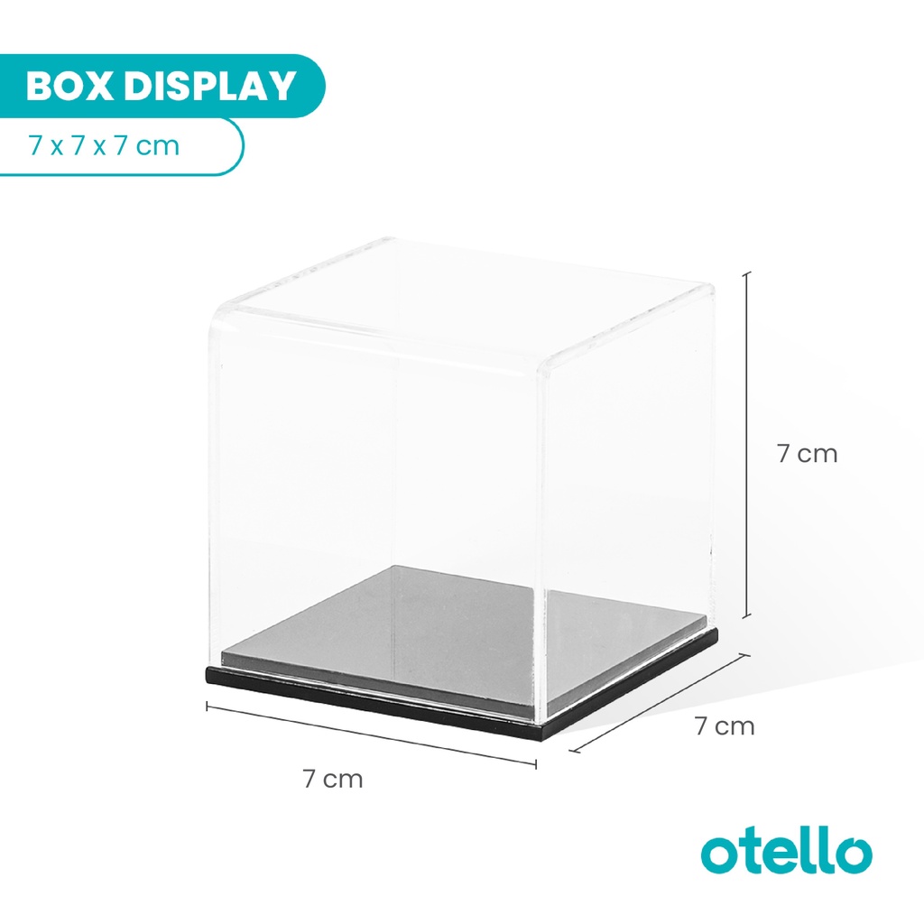 Otello Box Display Akrilik 7 x 7 x 7 cm Showcase Acrylic Tempat Pajangan Organizer Action Figure Toy Diecast Aklirik Minimalist