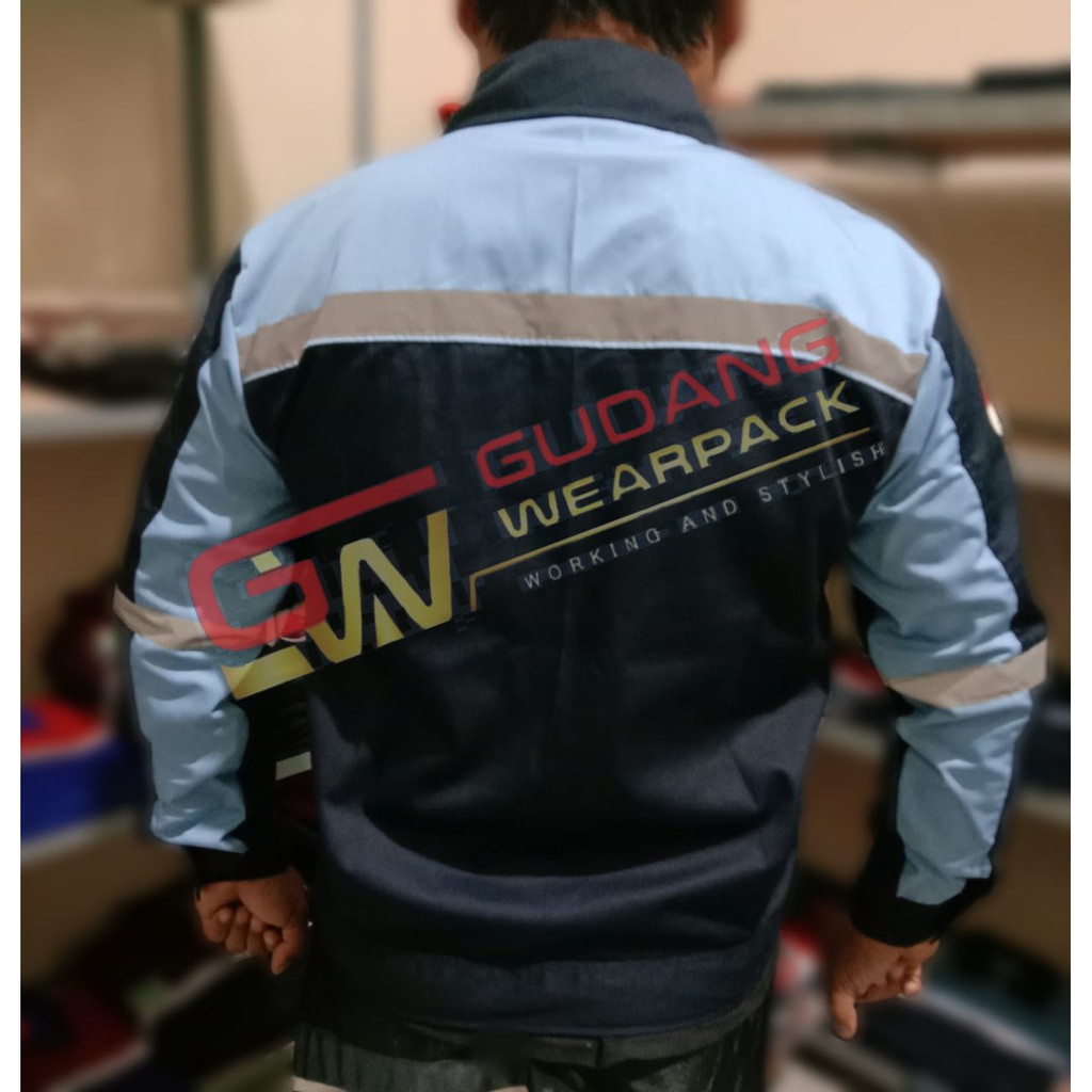 Gudang Wearpack - Baju Kerja Seragam Proyek Warna Dongker - Biru Tosca