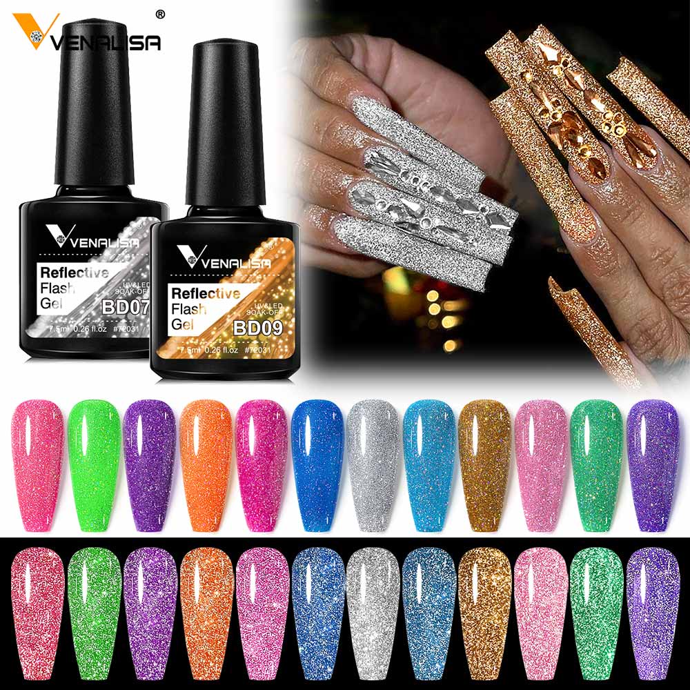 Venalisa Disco Series / Venalisa Disco Gel Polish / Venalisa Glitter Disco / Venalisa Gel Polish 7.5ml