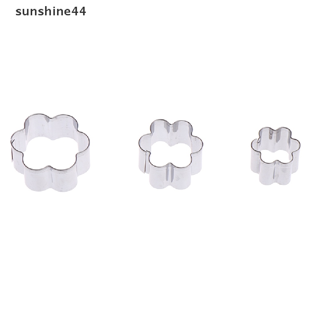 Sunshine 24Pcs / lot Cetakan Pemotong Tanah Liat Bentuk Geometri Bulat / Kotak Bahan Stainless Steel