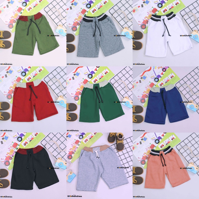 Celana Pendek Polos Bryan uk 1-8 Tahun / EXPORT Quality Bawahan Pendek Polos Anak Laki Perempuan Pants Babycinnamon