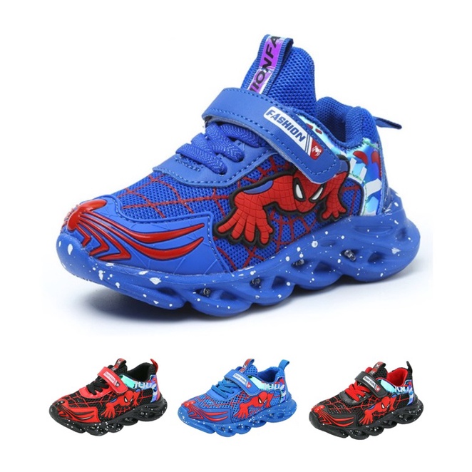 Sepatu LED Sneakers Kids Shoes dengan Lampu LED Sepatu Anak Laki Size 23-35 Usia 1-8 Tahun