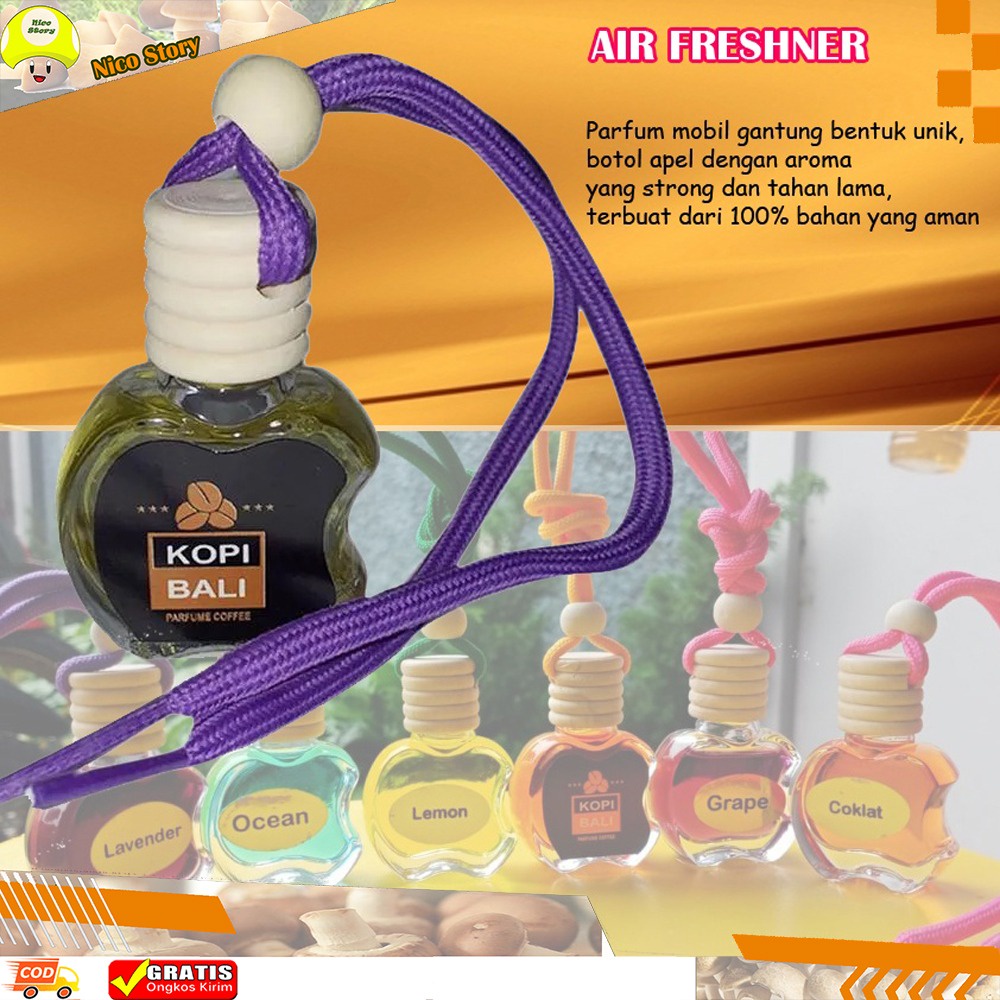 (NCS) Parfum Gantung Mobil Botol Apel Apple Vleo