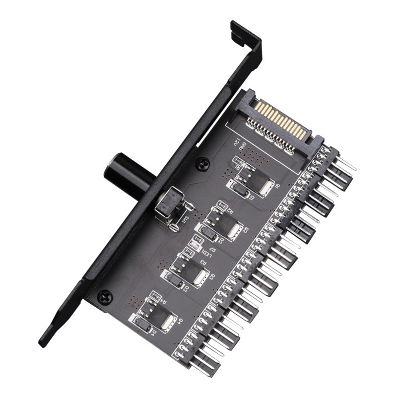 Btsg 1sampai8 4Pin/3Pin CPU Cooler PC Chasis PCI Pendingin Kipas Speed Controller/4Pin Power 8kipas Hub Splitter Adapter