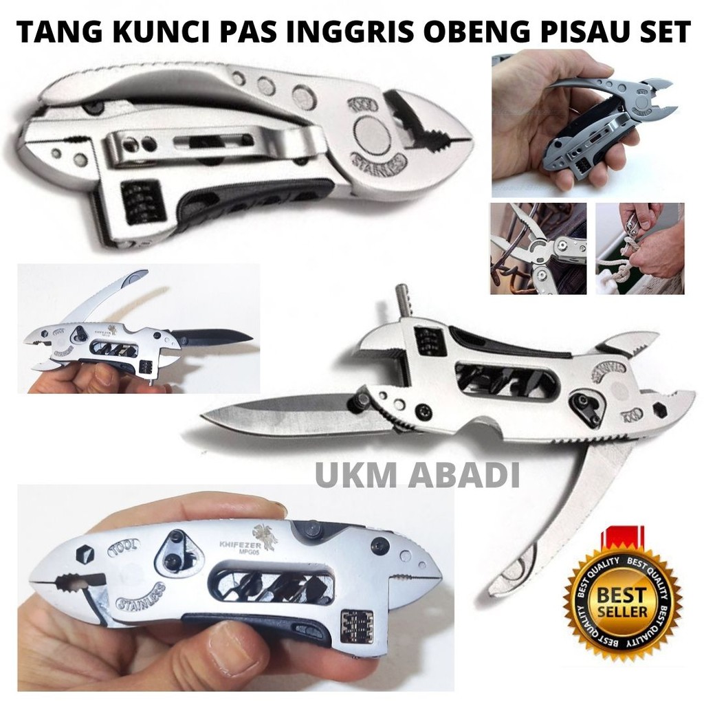 Tang Kunci Pas Inggris Obeng Pisau Swiss Army Pocket Knife Multiguna 111156