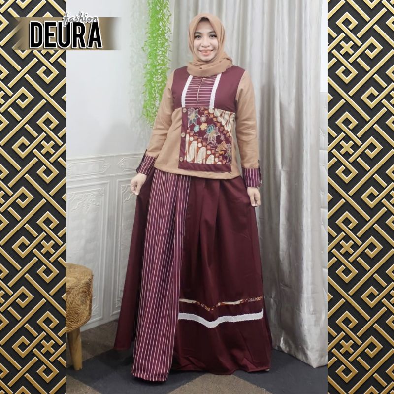 Setelan Deura D268 / Setelan Rok Wanita / Setelan Rok Katun / Setelan Rok Batik