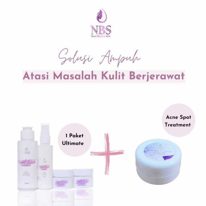 paket perawatan wajah acne NBS skincare penghilang jerawat bruntusan _safa