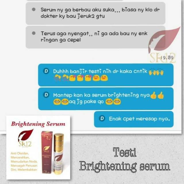 Pencerah kulit lightening serum SR12 BPOM ORIGINAL