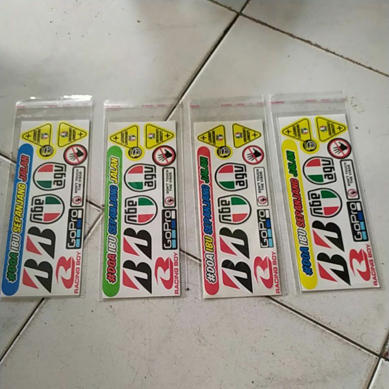 STICKER HELM FULLFACE AGV