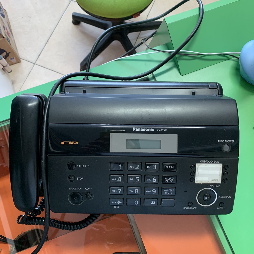 MESIN FAX Panasonic KX-FT983 Silver Auto cutter Faximile Thermal Facsi