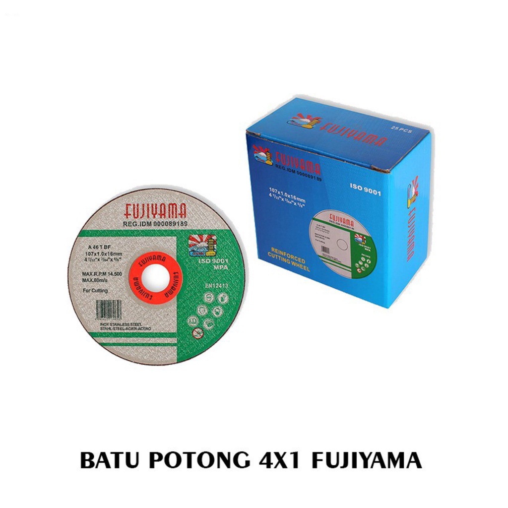 DISKON Batu Potong Mata Gerinda  Besi Stainless Original  4x1 fujiyama 25 PCS/BOX