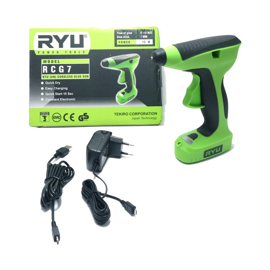 Ryu Cordless Glue Gun 7mm RCG7 - MESIN LEM TEMBAK (KECIL)