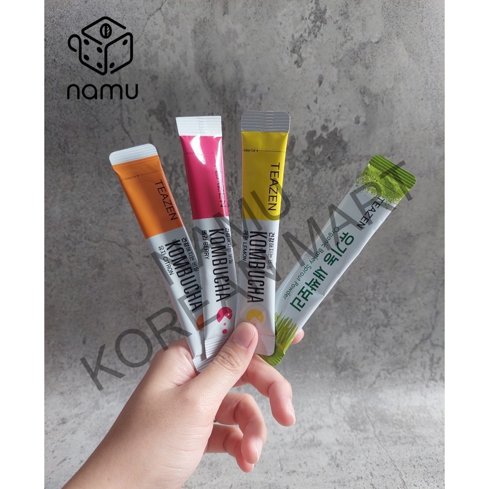 

Teazen Kombucha Berry / Citron / Lemon / Barley Sprout Powder Drink 1pcs (sachet) Minuman Diet Korea